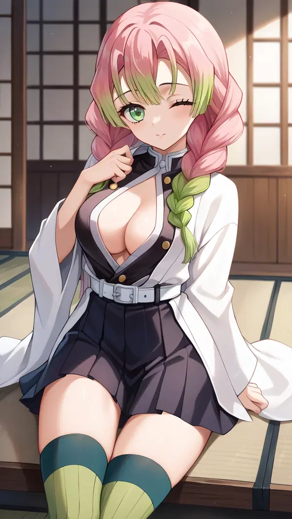 mitsuri kanroji cosplay sex - A Danger That Waited Behind My Eyes - AI generated portrait image in 1080x1920 resolution by @anon