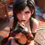 tifa lockhart wallpaper - A Midnight Built From Darkness - AI generated square image in 1080x1080 resolution by @anon
