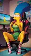 marge simpsons sexy - A Rush That Cut Through Silence - AI generated portrait image in 1080x1920 resolution by Anonymous Creator