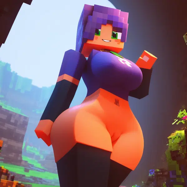 minecraft porn parody - The Burn That Made the Night Lean Closer - AI generated square image in 1080x1080 resolution by @anon