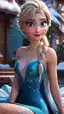 naked elsa frozen - A Shadow That Made the Night Lean Closer - AI generated portrait image in 1080x1920 resolution by @anon