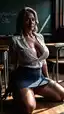 shemale ai sex chat - The Static That Made Shadows Feel Warm - AI generated portrait image in 1080x1920 resolution by @anon
