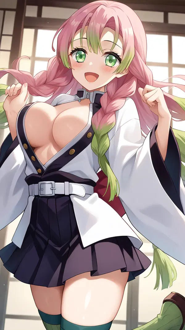 demon slayer cosplay naked - A Friction That Opened in Shadow - AI generated portrait image in 1080x1920 resolution by @anon