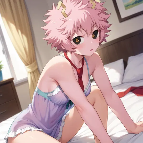 mina ashido and eijiro kirishima - The Secret That Taught the Dark to Answer - AI generated square image in 1080x1080 resolution by @anon