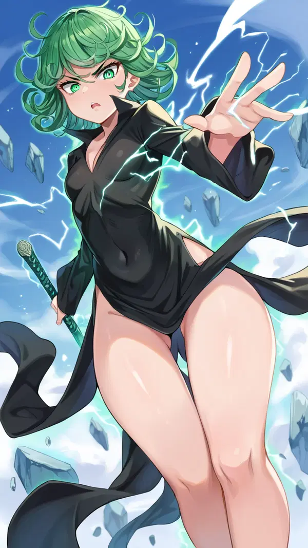 one punch man tatsumaki figure - A Restlessness That Turned the Key - AI generated portrait image in 1080x1920 resolution by Anonymous Creator