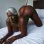 black milf sexy - The Rush That Changed Shape in the Dark - AI generated square image in 1080x1080 resolution by @anon