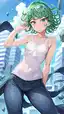 d-art tatsumaki - An Ember That Turned Want Into Weather - AI generated portrait image in 1080x1920 resolution by @anon