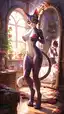 sexy female wolf furry - The Shiver That Felt Like a Warning - AI generated portrait image in 1080x1920 resolution by Anonymous Creator