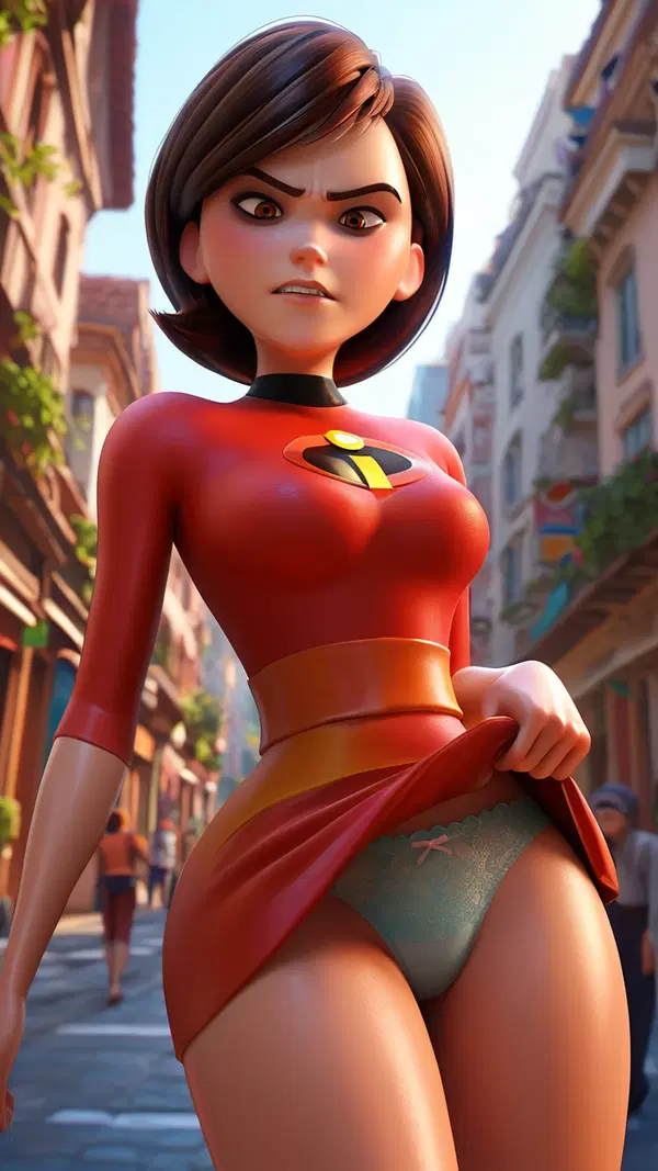 elastigirl animation porn - A Fall That Asked for Nothing Back - AI generated portrait image in 1080x1920 resolution by @anon