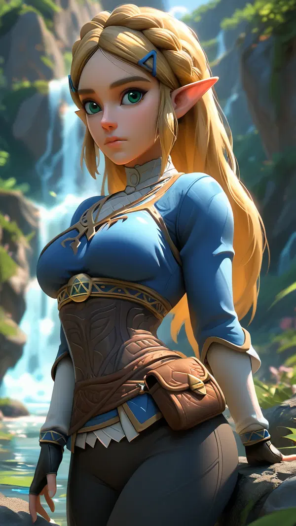 zelda anal porn - The Longing That Turned Into Weather - AI generated portrait image in 1080x1920 resolution by Anonymous Creator
