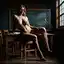 clothes remover ai nude - The Fire That Pressed Against the Dark - AI generated square image in 1080x1080 resolution by @anon