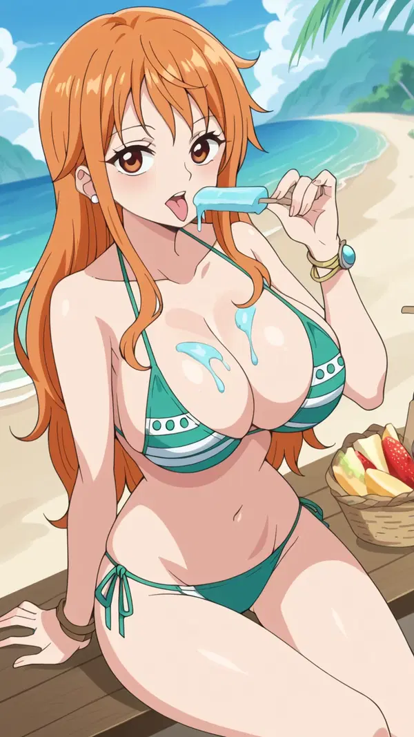 nami one piece post timeskip - A Room Filled With Secret - AI generated portrait image in 1080x1920 resolution by @anon