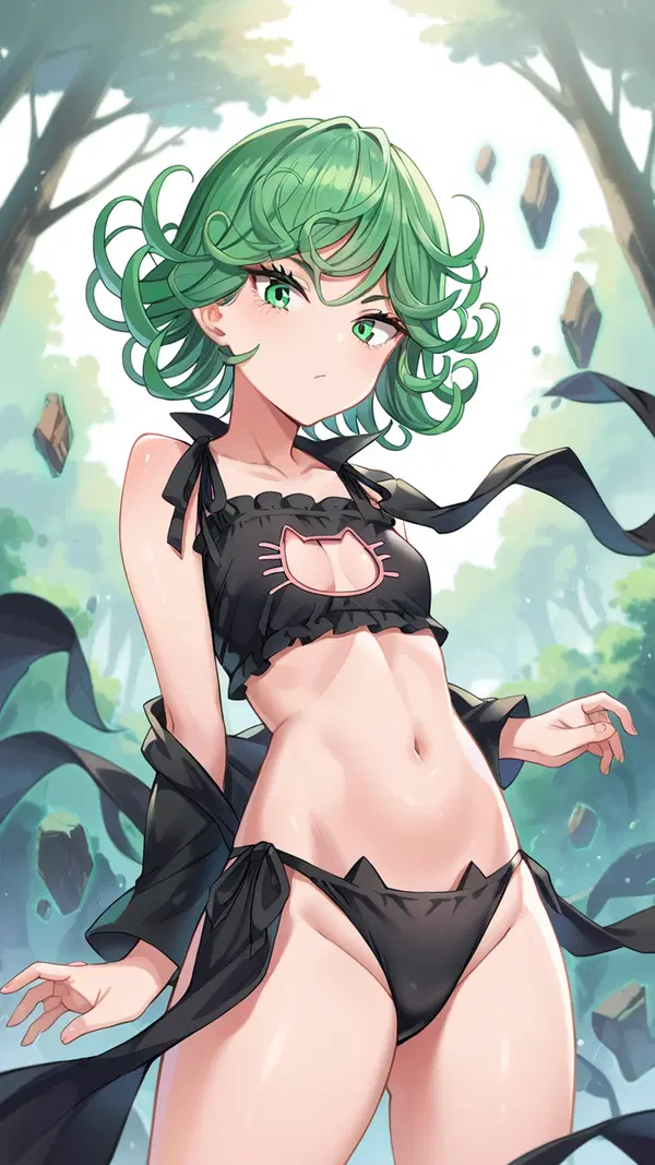 tatsumaki nude ai - The Static That Stayed Beneath My Skin - AI generated portrait image in 1080x1920 resolution by Anonymous Creator