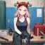 hatsume mei mini laceyx - When the Dark Calls It Edge - AI generated square image in 1080x1080 resolution by @anon