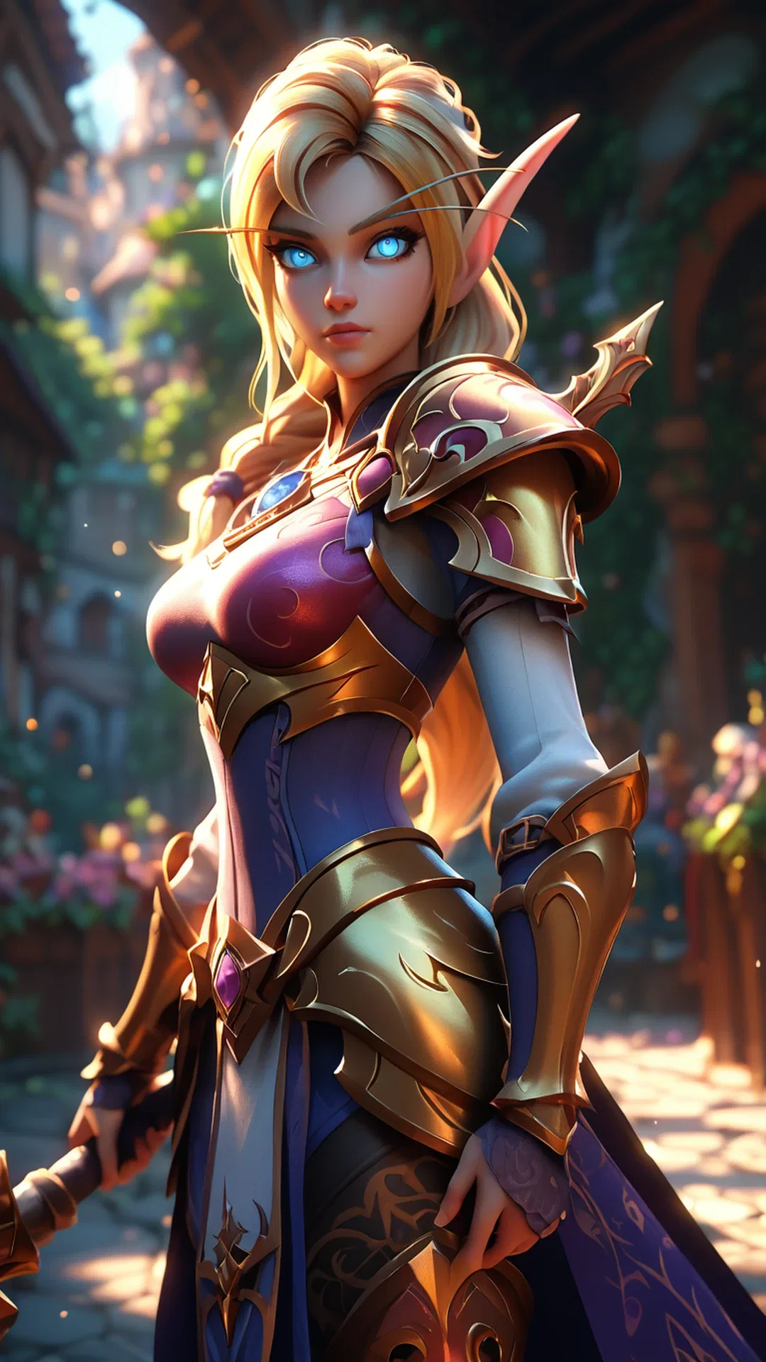 Blood Elf Paladin Sunwell Plateau Holy Light Art